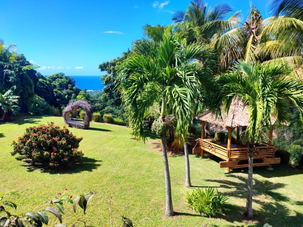 Gite 4 Etoiles, La Vieille Sucrerie St Claude Guadeloupe, Jacuzzi Spa Privatif, Vue Exceptionnelle Sur La Mer Des Caraibes باس تير المظهر الخارجي الصورة