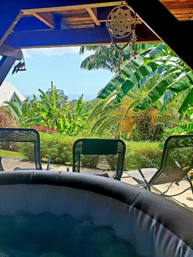 Gite 4 Etoiles, La Vieille Sucrerie St Claude Guadeloupe, Jacuzzi Spa Privatif, Vue Exceptionnelle Sur La Mer Des Caraibes باس تير المظهر الخارجي الصورة